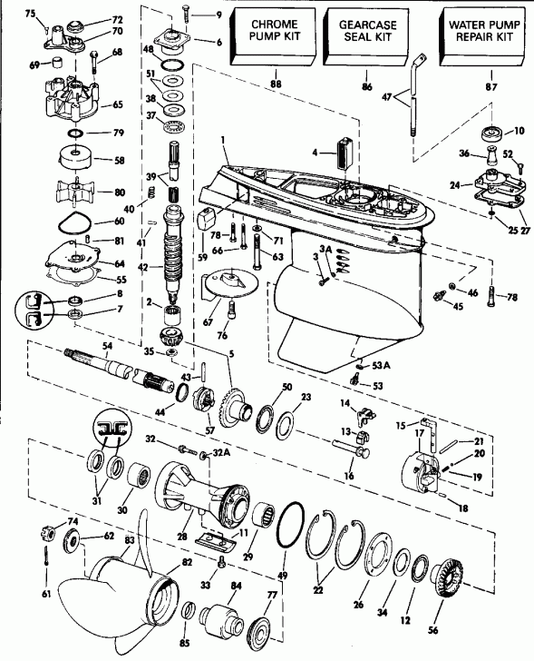 �������� ��������� ����� EVINRUDE E120TLEND 1992  - 120tl & Tx / 125esx / 140 Tl