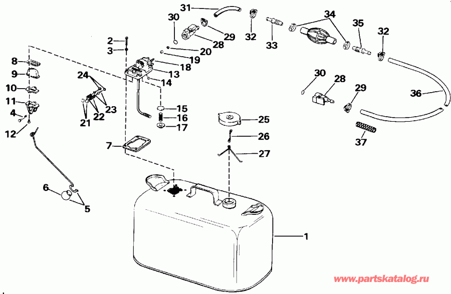  EVINRUDE E125ESXENR 1992  - el Tank