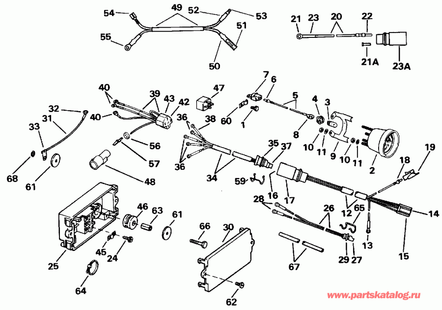  EVINRUDE E125ESXENR 1992  - wer Trim/tilt Electrical
