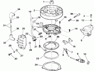 ������ ��������� (�����) - Evinrude 120-140 Models (Engine Cover - Evinrude 120-140 Models)
