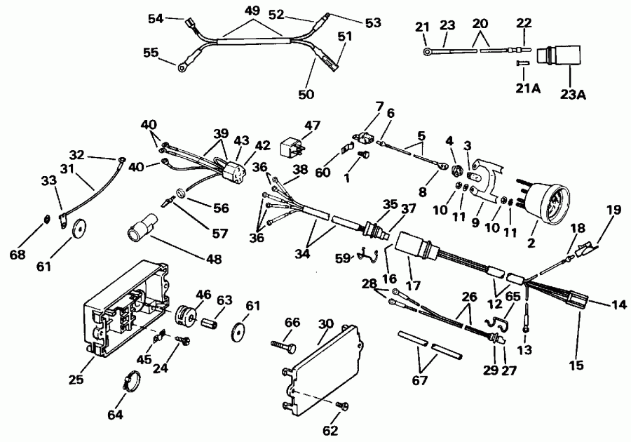 ��������� ��������� Evinrude E140TLENS 1992  - wer Trim/tilt Electrical - wer Trim / tilt ���������