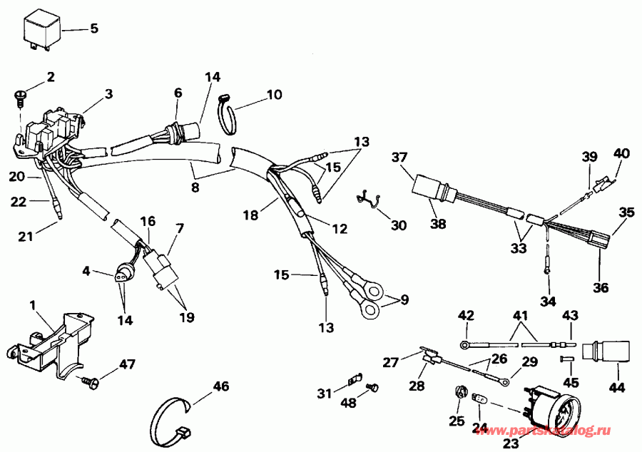 ��������� Evinrude E150GLENC 1992  - wer Trim/tilt Electrical - wer Trim / tilt ���������