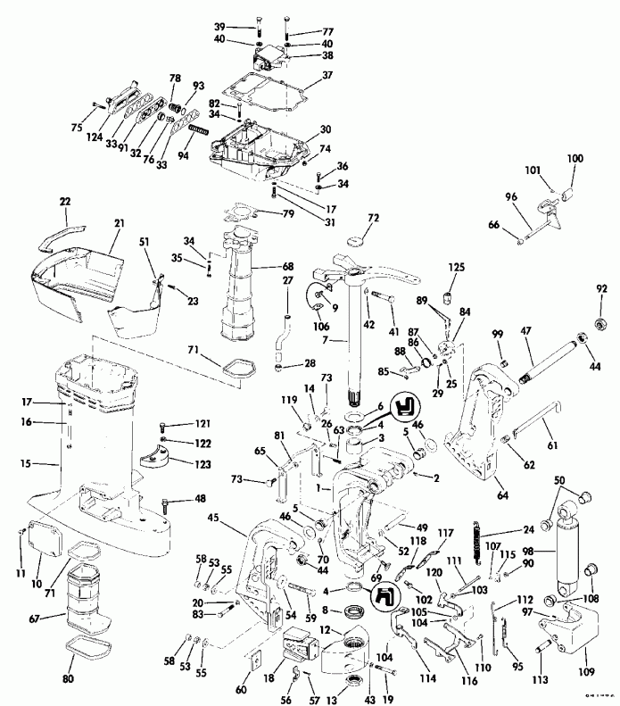 ����� ������� E150JLENC 1992  - linder & ������ ��������� - linder & Crankcase