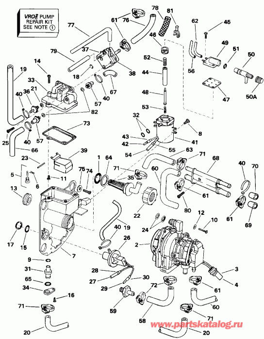 ��������� ����� EVINRUDE E150JLENC 1992  - el ��������� & Components
