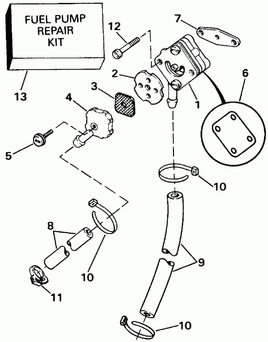  Evinrude E15EENM 1992  - Rope Start Models / ���� Start Models