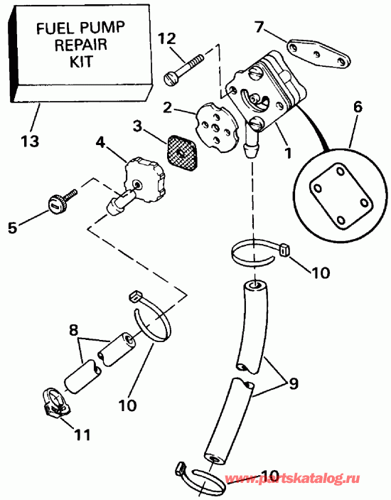 ��������� ����� EVINRUDE E15ELENM 1992  - ���� Start Models / Rope Start Models