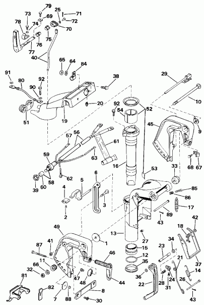 ��������� �������� ����� Evinrude E15ELENM 1992  - dsection (10sel Only) - dsection (10sel Only)