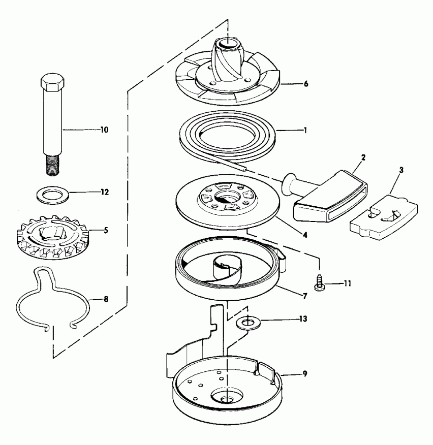 ����� Evinrude E15RENM 1992  - wer Engine Cover - wer ������ ��������� (�����)