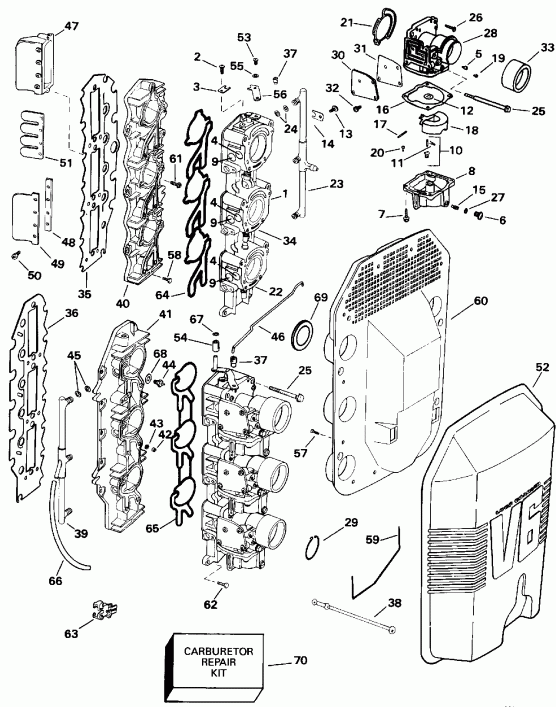  Evinrude E175GLENC 1992  - rburetor � �������� ���������