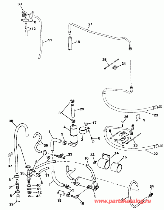 ��������� ����� EVINRUDE E200CXENE 1992  - wer Steering Group - wer ������� ������� Gro����