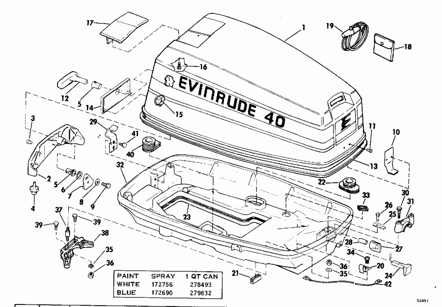  Evinrude E20CREND 1992  - int Chart / int Chart