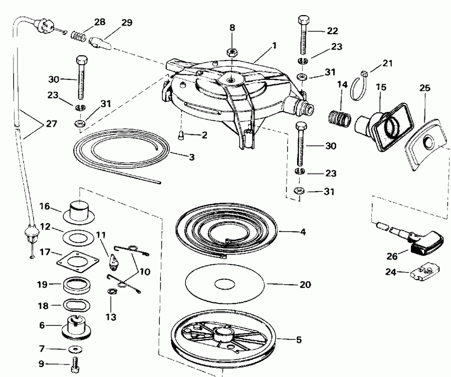 �������� ��������� ����� EVINRUDE E20CREND 1992  - wind �������