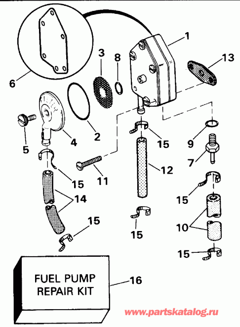 ��������� �������� ����� Evinrude E20EEND 1992  - el Pump - el �����