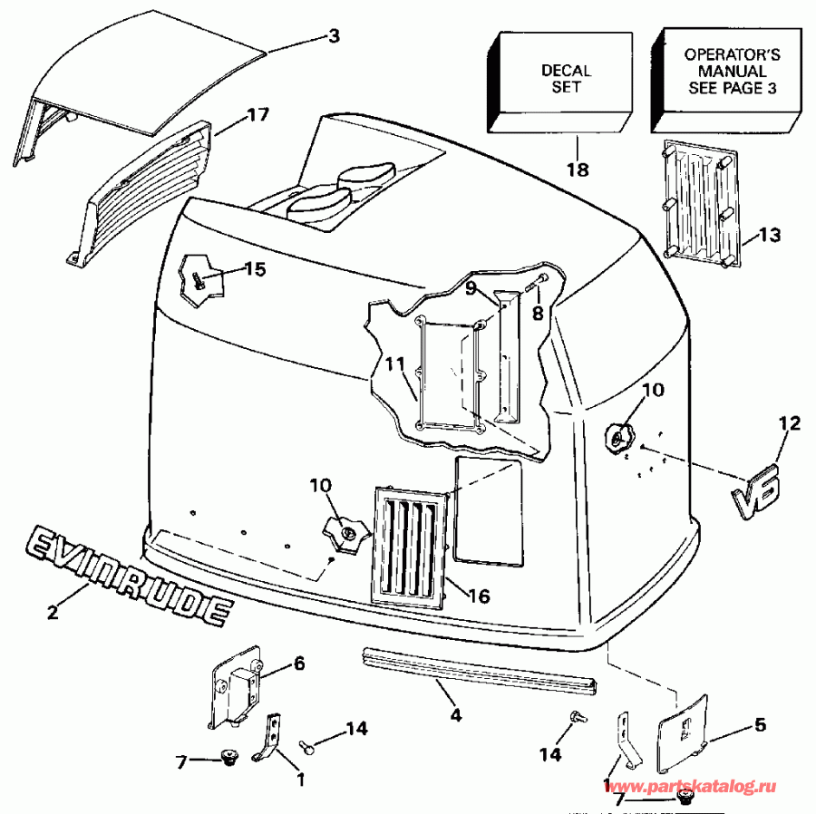 ��������� ��������� Evinrude E225CXENR 1992  - Evinrude - 200 Stl Ve200sl Models