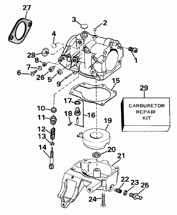 ��������� ����� Evinrude E225CXENR 1992  - Johnson - 200 Stl, Ve200sl