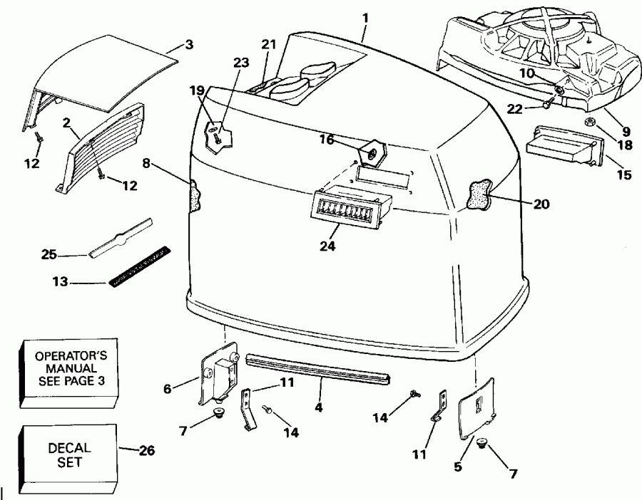  Evinrude E225CXENR 1992  - Johnson - 200tx, 200cx, 225t, 225p, 225c