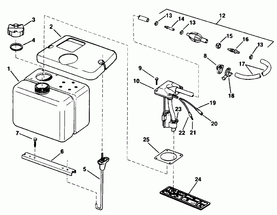 ��������� ����� EVINRUDE E225CXENR 1992  - 1.8 Gallon - 1.8 ������