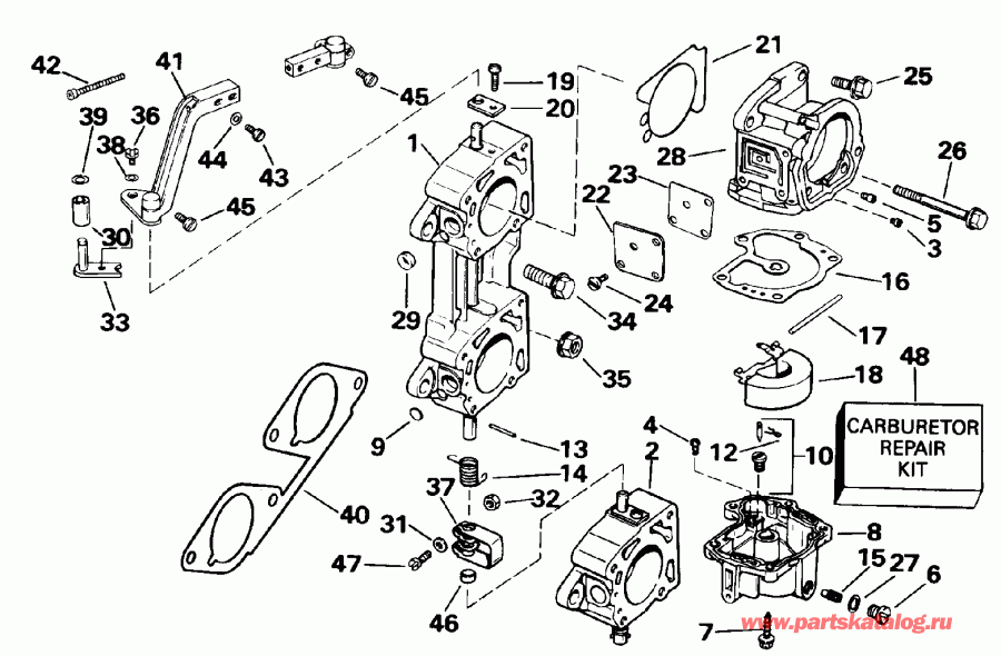 ��������� ����� EVINRUDE E225PXENR 1992  - 200stl, 225 20