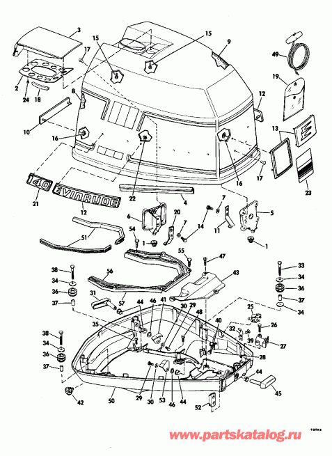 ��������� �������� ����� EVINRUDE E250CXEND 1992  - Evinrude / Evinrude