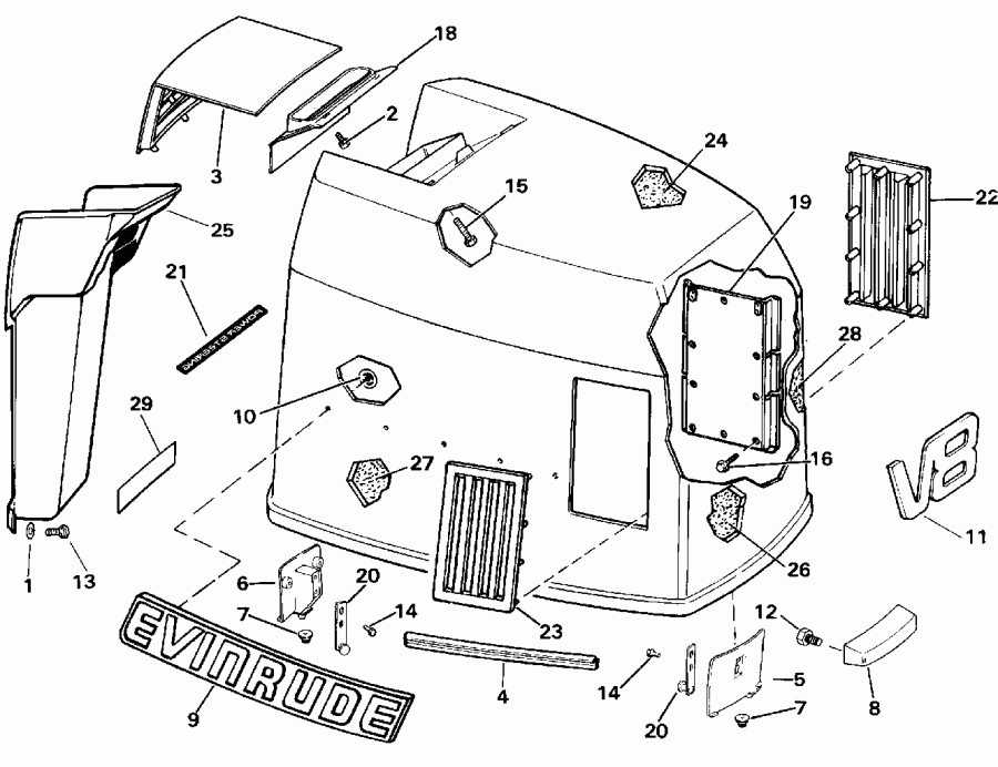 �������� ��������� ����� ������� E250CZEND 1992  - Evinrude