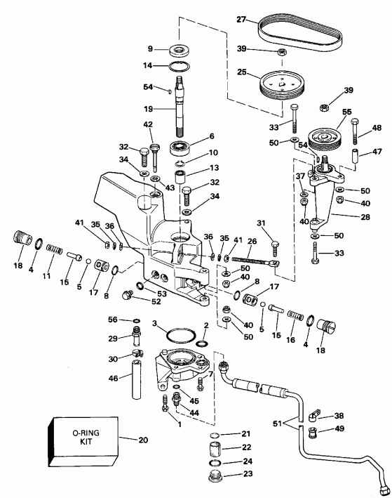 ��������� ��������� Evinrude E250CZEND 1992  - wer ������� ������� ����� / wer Steering Pump
