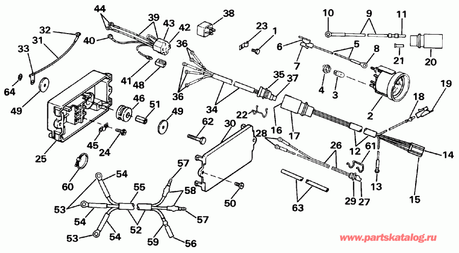 ��������� EVINRUDE E250CZEND 1992  - wer Trim / tilt ��������� / wer Trim/tilt Electrical