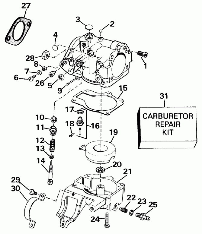 ��������� ��������� Evinrude E25EENS 1992  - 5/30 20see-20sele