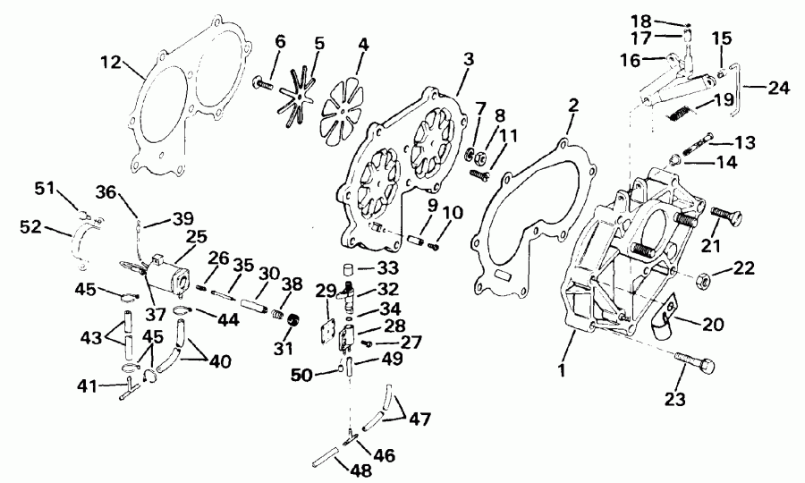 ����� Evinrude E25ELENS 1992  - take Manifold / take ���������