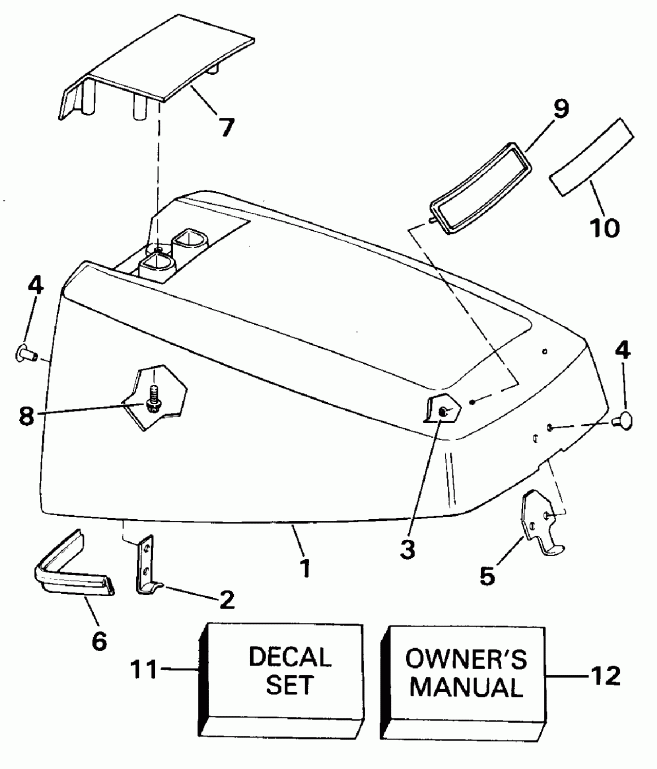 ����� EVINRUDE E25ELENS 1992  - wer ������ ��������� (�����) - wer Engine Cover