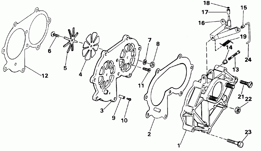 �������� ����� EVINRUDE E25REND 1992  - take Manifold