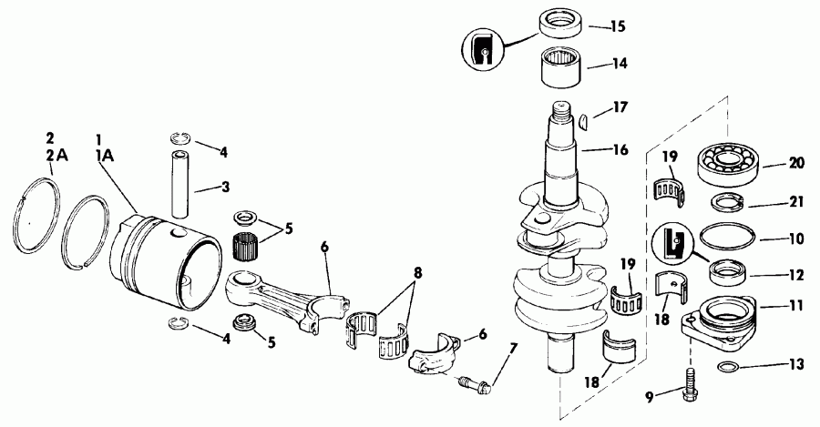 ��������� �������� ����� Evinrude E25RLEND 1992  - linder & ������ ���������