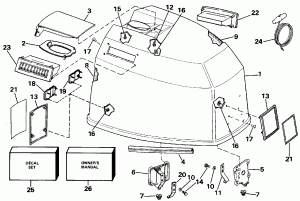 ������ ��������� (�����) - Evinrude (Engine Cover - Evinrude)