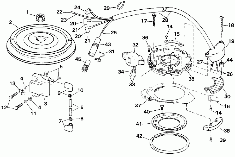 �������� ��������� ����� EVINRUDE E25RLEND 1992  - nition