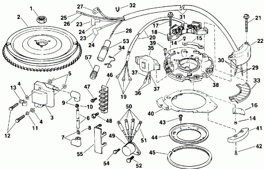 ��������� ��������� EVINRUDE E25TEEND 1992  - nition - nition