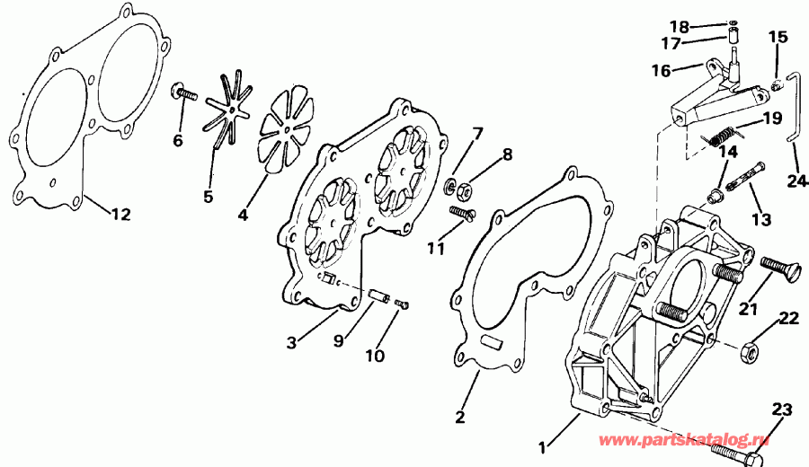 ��������� EVINRUDE E25TEEND 1992  - take ��������� - take Manifold