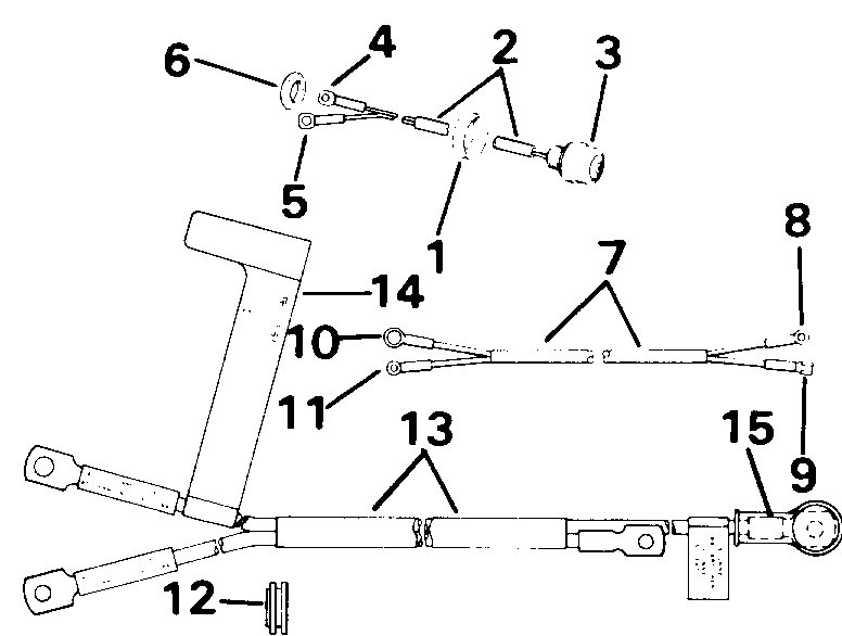 ��������� EVINRUDE E25TEEND 1992  - art Switch & Cables