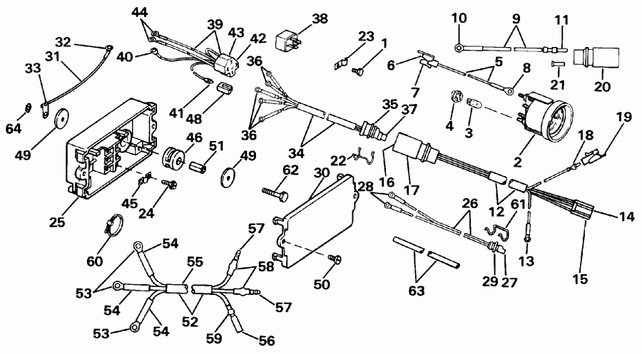 ��������� ����� EVINRUDE E300PLEND 1992  - wer Trim/tilt Electrical - wer Trim / tilt ���������