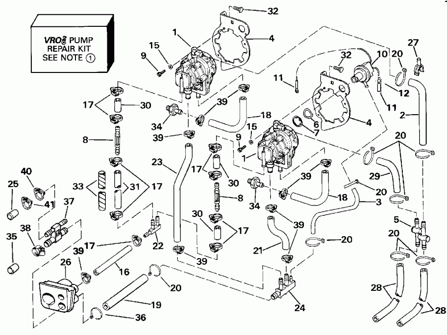 �������� ��������� ����� Evinrude E300PLEND 1992  - o2 Pump