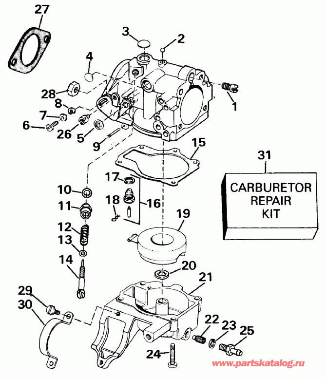 ��������� ��������� Evinrude E30EENR 1992  - 5/30 20see-20sele