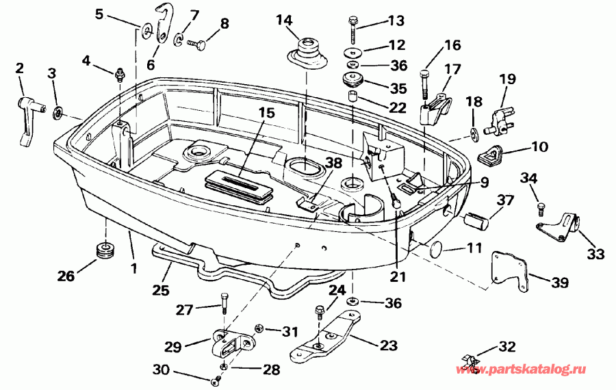 �������� ����� EVINRUDE E30ELENR 1992  - wer ������ ��������� (�����) - wer Engine Cover