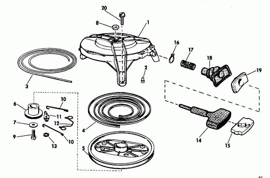 �������� ����� EVINRUDE E30RENR 1992  - wer Engine Cover / wer ������ ��������� (�����)