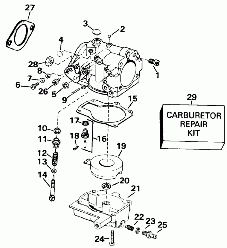 ��������� ��������� EVINRUDE E30RLENR 1992  - 25 / 30 / 25/30