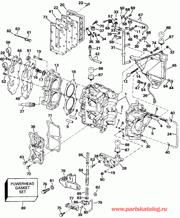  ������� E35RENR 1992  - linder & ������ ��������� / linder & Crankcase