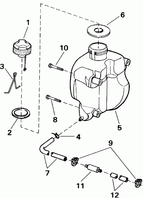��������� ����� EVINRUDE E3RENM 1992  - Integral Tank Models Only - Integral Tank Models Only