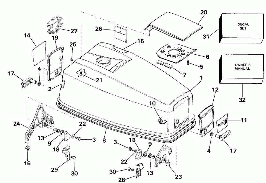 ��������� ��������� EVINRUDE E40EENJ 1992  - Johnson 25-40