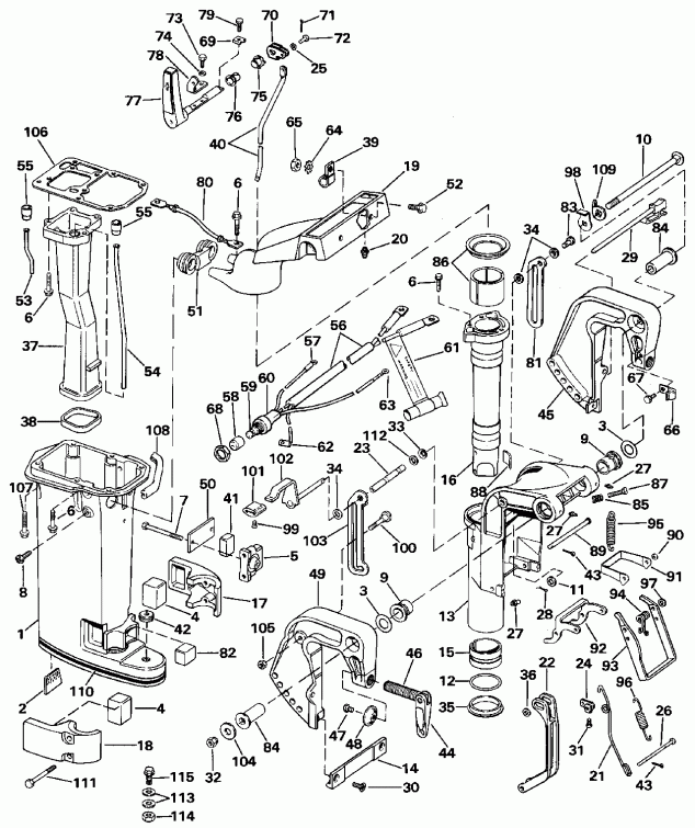 ����� EVINRUDE E40EENM 1992  - lectric Start Te-ttl Models (