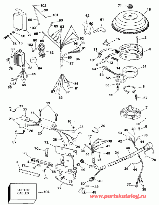 ����� Evinrude E40RENM 1992  - Electric Start & Tl Models (