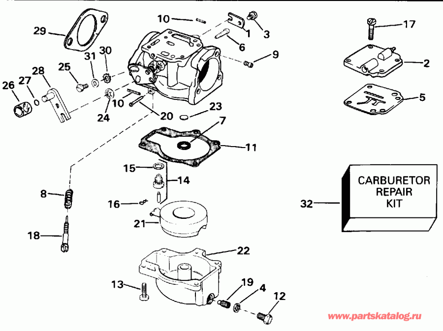 ��������� Evinrude E40TEENM 1992  - All 50 Models Late Production / All 50 Models Late P����uction