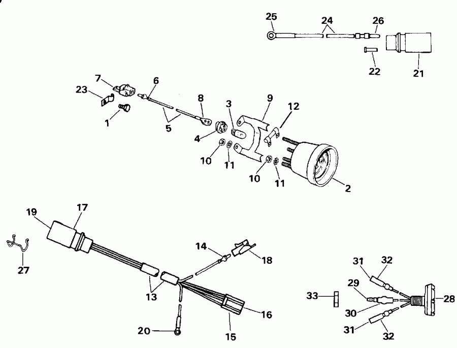 ��������� ��������� EVINRUDE E40TEENM 1992  - wer Trim/tilt Electrical / wer Trim / tilt ���������