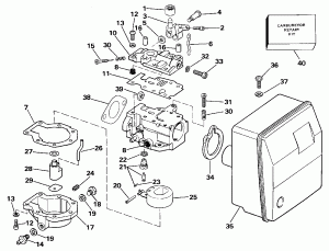 ������ ��������� (�����) - Johnson ���� Start Only (Engine Cover - Johnson Rope Start Only)